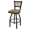 Holland Bar Stool Co 25" Swivel Counter Stool, Black Wrinkle, Canter Sand Seat 81025BW013 - alternate 1
